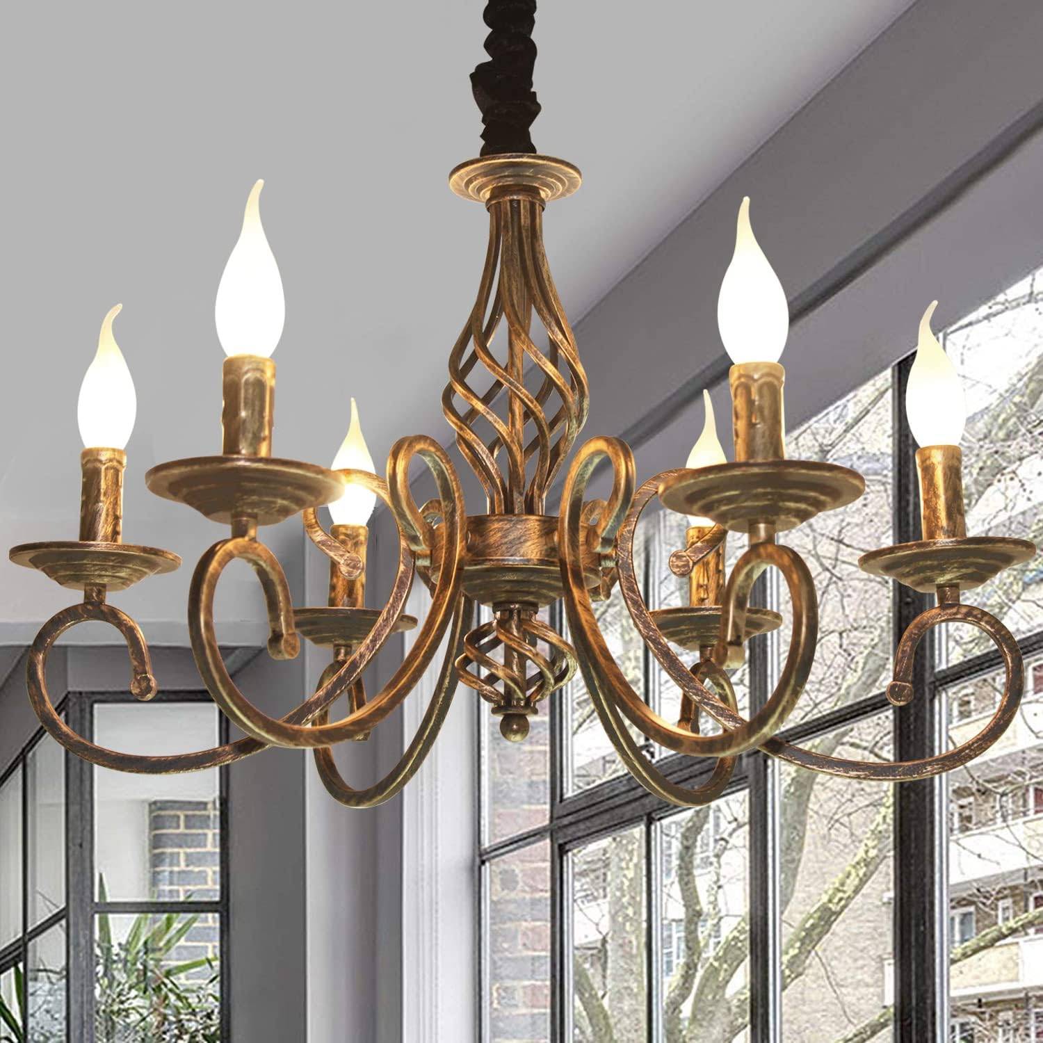 Rustic Vintage Metal Chandelier