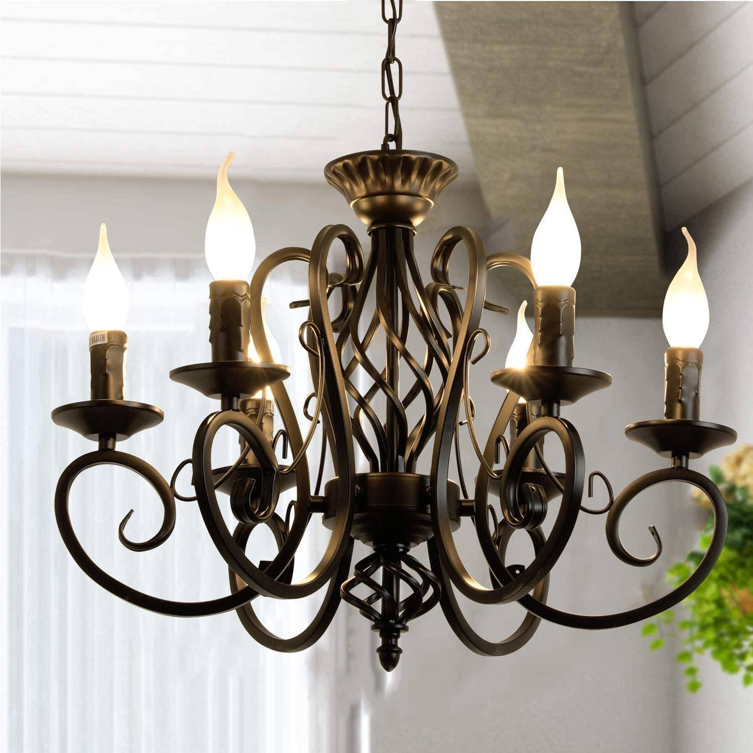 Rustic Vintage Metal Chandelier: image 2
