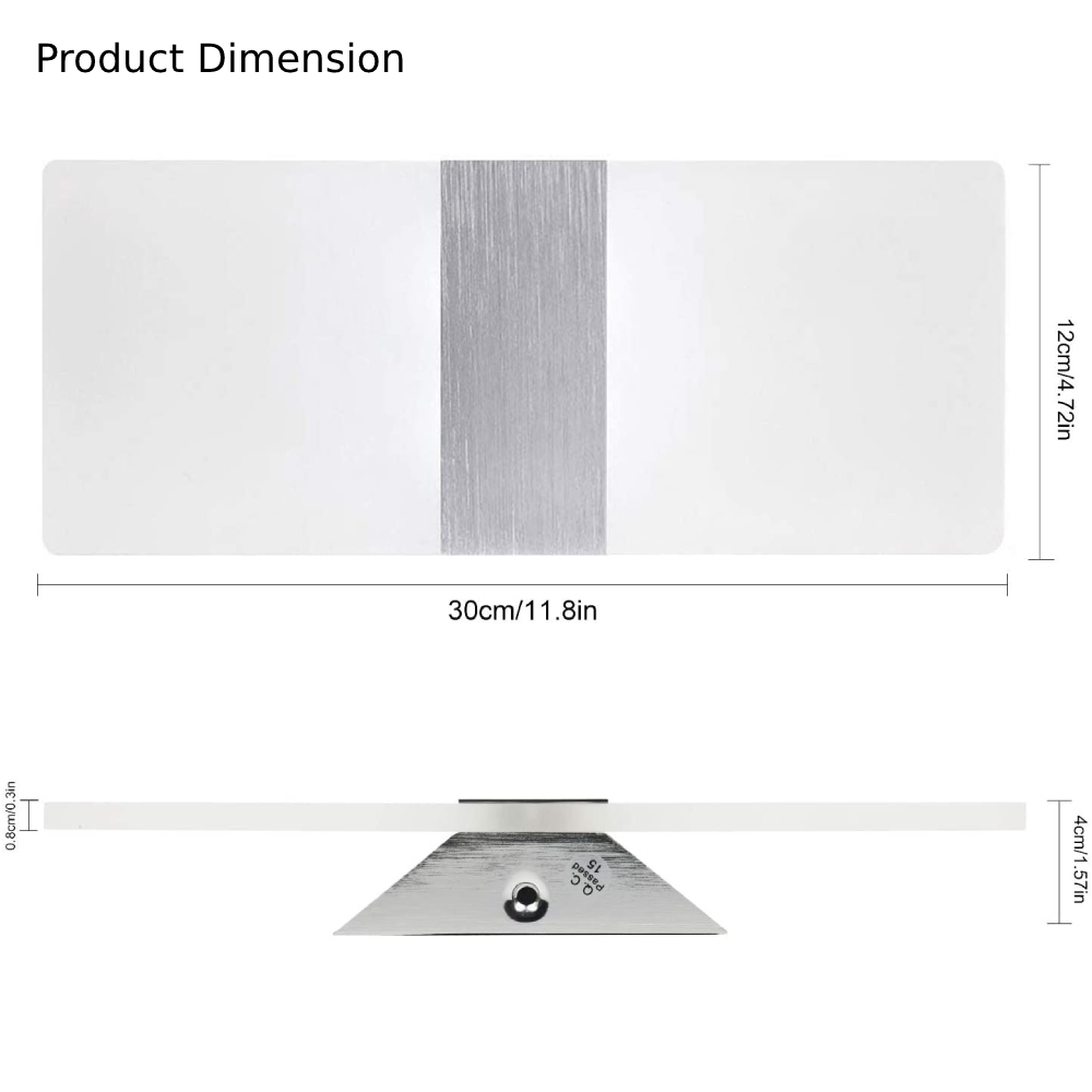 Modern Wall Sconce, Warm white